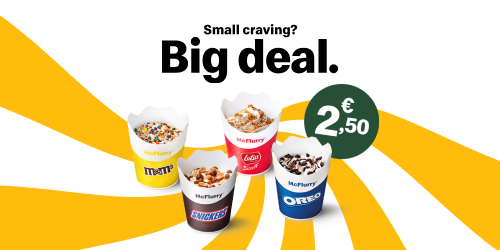 Score your favorite McFlurry® for only €2.50