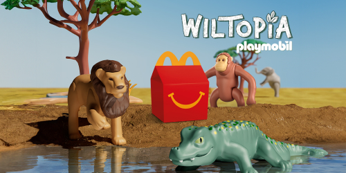 Now in your Happy Meal®: 14 Wiltopia Playmobil animals.