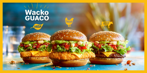 Grand retour des burgers Wacko Guaco ! Eeeeet… des Smokey Chili Tomatoes McFlavor® Fries !