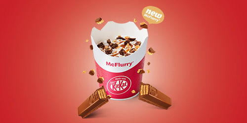 The new McFlurry® with KitKat®: you simply can’t resist