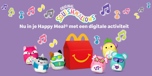 Nu in je Happy Meal®: fluffy Squishmallows!